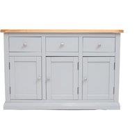 Cabinet Bits Loreo Light Grey 3 Drawer 3 Door Sideboard Chrome Knob