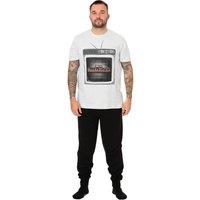 Marvel Men's Short Sleeve Long Leg Pyjama Set | White | Official | Size: Large