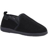 Hush Puppies Men's 'Arnold' Suede Classic Slippers in Black | Size: 12
