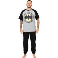 DC Comics Men's Short Sleeve Long Leg Pyjama Set | Black | Official | Size: Small