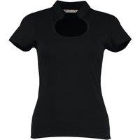 Kustom Kit Women's Keyhole Top in Black | Size: 20-22