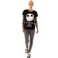 Disney Women's Short Sleeve Long Leg Pyjama Set | Black | Official Merch | Size: Medium