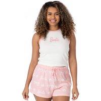 Barbie Women's Vest & Shorts Pyjama Set | Pink | Official Merch | Size: Small