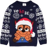 Paw Patrol Boy's Christmas Jumper | Blue | Official Merch | Size: 3-4 Years