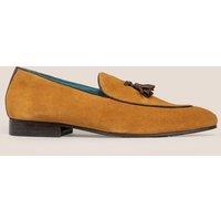 Oswin Hyde Men's Barclay Suede Tassel Loafers in Tan | Size: 10