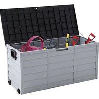 Plastic Large Outdoor Garden Storage Box with Wheels