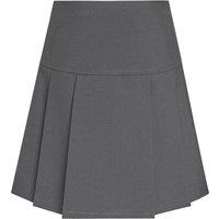 David Luke Girl's Permanent Pleat School Skirt in Grey | Size: 4-5 Years