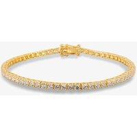 Starbright Women's Gold 2.5mm Round Cubic Zirconia 7.5 Inch Tennis Bracelet B412(2.5M) 7.5~ 3A GP | Size: 7.5inch