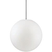 Netlighting Sole 1 Light Medium Outdoor Globe Ceiling Pendant Light White IP44 E27