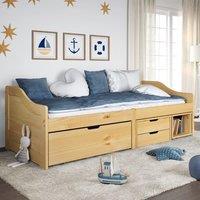 Berkfield Home Day Bed with 3 Drawers IRUN 90x200 cm Solid Wood Pine