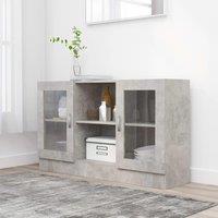 Berkfield Home Vitrine Cabinet Concrete Grey 120x30.5x70 cm Engineered Wood