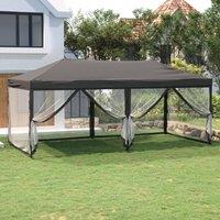Berkfield Home Folding Party Tent with Sidewalls Anthracite 3x6 m in Black
