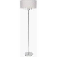 Ruma Tall Silver 5 Light Metal Floor Lamp Art Deco Elegant Lighting Drum Shade