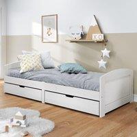 Berkfield Home Day Bed with 2 Drawers IRUN White 90x200 cm Solid Wood Pine