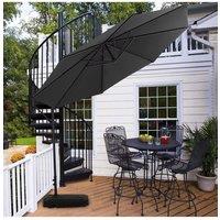 3M Banana Cantilever Patio Parasol for Outdoor Sunshade and Rain with Fillable Base on Wheels