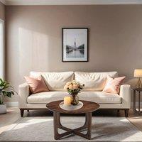 IH Design Nolan Natural Mango Wood Round Coffee Table in Brown