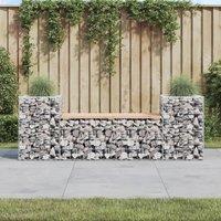Berkfield Home Garden Bench Gabion Design 183x41x60.5 cm Solid Wood Douglas in Brown