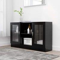Berkfield Home Vitrine Cabinet Black 120x30.5x70 cm Engineered Wood