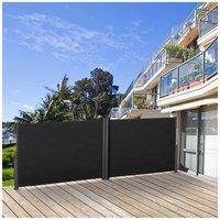 6m W Outdoor Retractable Privacy Double Side Awning