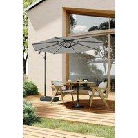 3M Large Outdoor Cantilever Patio Parasol with Fillable Base on Wheels