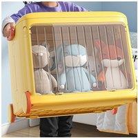 Stackable Storage Bins Plastic Storage Containers with Wheels Collapsible Storage Bins Closet Organizers