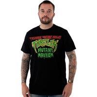 Teenage Mutant Ninja Turtles Men's Mutant Mayhem Logo Short Sleeved T-Shirt in Black | Size: 3XL