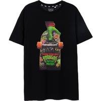 Teenage Mutant Ninja Turtles Men's Mutant Mayhem Skateboard Short Sleeved in Black | Size: 3XL