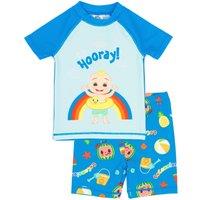 Cocomelon Boy's 2 Piece Swim Set | Blue | Official Merch | Size: 4-5 Years