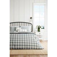 Helena Springfield 'Cosy Check' Brushed Cotton Duvet Cover Set in Grey | Size: Single