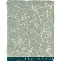 Ted Baker 'Pressed Flowers' Cotton Throw in Mint | Size: 150 cm 200 cm