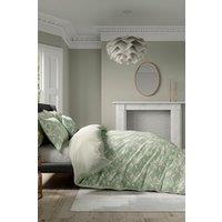 V & A 'Daffodil Dreams' Cotton Duvet Cover Set in Green | Size: Double