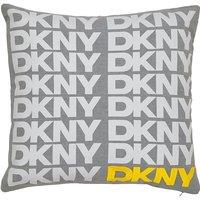 DKNY ' Logo' Cotton Cushion in Grey | Size: 45 cm x 45 cm