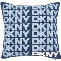 DKNY ' Logo' Cotton Cushion in Blue | Size: 45 cm x 45 cm