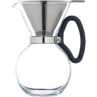 La Cafetiere 1.1L Manual Drip Coffee Maker with Reusable Stainless Steel Filter in Clear