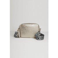 'Verona' Crossbody Tassel Bag With Snake Print Strap
