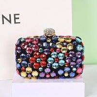 Multicoloured Crystals Evening Clutch Bag