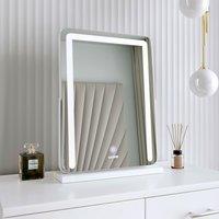 CARME HOME Mia White Frameless Touch Sensor LED Light Mirror