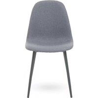 Orsina Dining Chair with Grey Powder Legs, Easy to Clean Velvet Accent Chair, High-Back Comfy Armchair