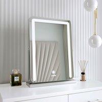 CARME HOME Mia Silver Frameless Touch Sensor LED Mirror With Lights