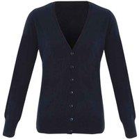 Premier Women's Essential Acrylic V Neck Cardigan in Navy | Size: 16