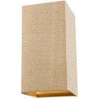 Happy Homewares Contemporary & Elegant Textured Linen Fabric Lamp Shade in Taupe | Size: 10 inches