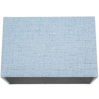 Happy Homewares Contemporary & Elegant Textured Linen Fabric Lamp Shade in Blue | Size: 12 inches