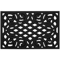 Nicoman Victorian Style Outdoor Door Mat - Heavy Duty Non-Slip Entrance Mat in Black | Size: 45 cm x 75 cm