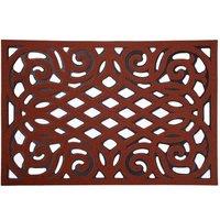 Nicoman Victorian Style Outdoor Door Mat - Heavy Duty Non-Slip Entrance Mat in Terracotta | Size: 45 cm x 75 cm