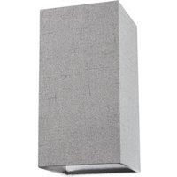 Happy Homewares Contemporary & Elegant Textured Linen Fabric Lamp Shade in Grey | Size: 12 inches