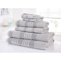 Rapport Home Spa 100% Cotton Super Soft & Absorbent 6 Piece Towel Bale in Silver