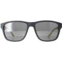 Armani Exchange Men's Square Matte Grey Grey Mirror Silver AX4135S