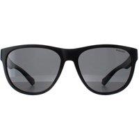 Polaroid Men's Round Matte Black Grey Polarized PLD 2156/S