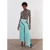 House of Holland Women's Jacquard Mint Midi Skirt | Size: 10