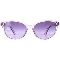 CALVIN KLEIN Women's Cat Eye Crystal Lilac Purple Gradient CK20517S in Clear